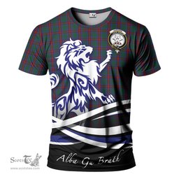 ScotsTee Shop Scottish Jardine Dress Clan Crest Tartan T Shirt Alba Gu Brath Regal Lion Emblem