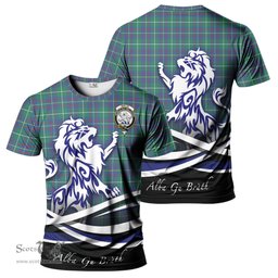 ScotsTee Shop Scottish Inglis Ancient Clan Crest Tartan T Shirt Alba Gu Brath Regal Lion Emblem