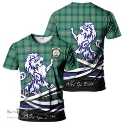 ScotsTee Shop Scottish Kennedy Ancient Clan Crest Tartan T Shirt Alba Gu Brath Regal Lion Emblem