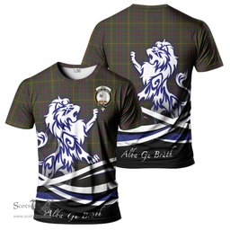 ScotsTee Shop Scottish Hall Clan Crest Tartan T Shirt Alba Gu Brath Regal Lion Emblem