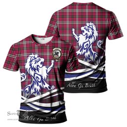 ScotsTee Shop Scottish Little Clan Crest Tartan T Shirt Alba Gu Brath Regal Lion Emblem