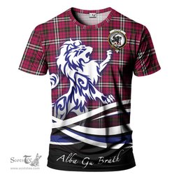 ScotsTee Shop Scottish Little Clan Crest Tartan T Shirt Alba Gu Brath Regal Lion Emblem