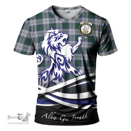 ScotsTee Shop Scottish Lindsay Dress Clan Crest Tartan T Shirt Alba Gu Brath Regal Lion Emblem