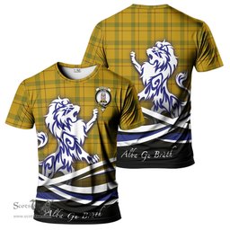 ScotsTee Shop Scottish Houston Clan Crest Tartan T Shirt Alba Gu Brath Regal Lion Emblem