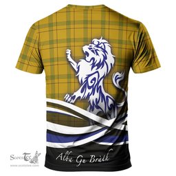 ScotsTee Shop Scottish Houston Clan Crest Tartan T Shirt Alba Gu Brath Regal Lion Emblem