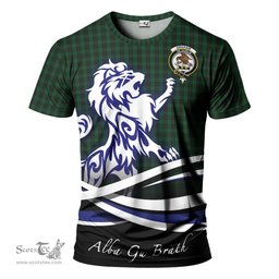 ScotsTee Shop Scottish Graham Clan Crest Tartan T Shirt Alba Gu Brath Regal Lion Emblem