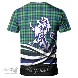 ScotsTee Shop Scottish Graham of Montrose Ancient Clan Crest Tartan T Shirt Alba Gu Brath Regal Lion Emblem