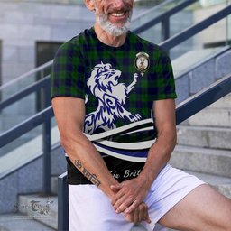 ScotsTee Shop Scottish Keith Modern Clan Crest Tartan T Shirt Alba Gu Brath Regal Lion Emblem
