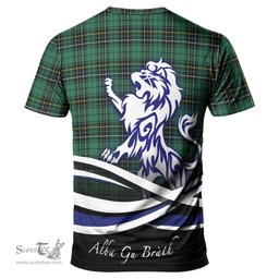 ScotsTee Shop Scottish MacAlpin Ancient Clan Crest Tartan T Shirt Alba Gu Brath Regal Lion Emblem