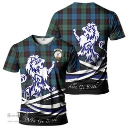 ScotsTee Shop Scottish Guthrie Clan Crest Tartan T Shirt Alba Gu Brath Regal Lion Emblem