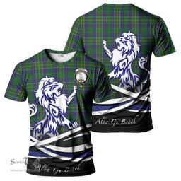 ScotsTee Shop Scottish Hunter of Hunterston Clan Crest Tartan T Shirt Alba Gu Brath Regal Lion Emblem