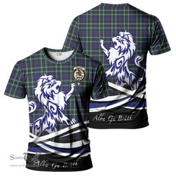 ScotsTee Shop Scottish Graham of Montrose Modern Clan Crest Tartan T Shirt Alba Gu Brath Regal Lion Emblem