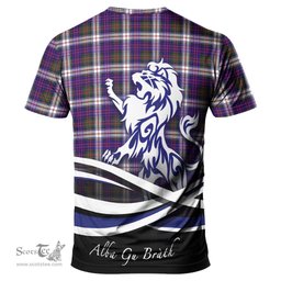 ScotsTee Shop Scottish MacDonald Dress Modern Clan Crest Tartan T Shirt Alba Gu Brath Regal Lion Emblem