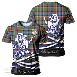 ScotsTee Shop Scottish Glass Clan Crest Tartan T Shirt Alba Gu Brath Regal Lion Emblem