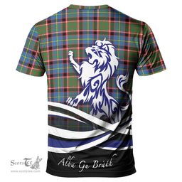ScotsTee Shop Scottish Glass Clan Crest Tartan T Shirt Alba Gu Brath Regal Lion Emblem