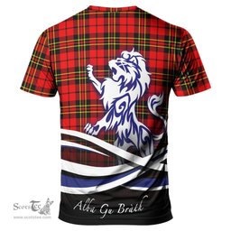 ScotsTee Shop Scottish Brodie Modern Clan Crest Tartan T Shirt Alba Gu Brath Regal Lion Emblem