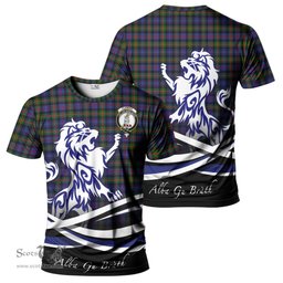 ScotsTee Shop Scottish Fleming Clan Crest Tartan T Shirt Alba Gu Brath Regal Lion Emblem
