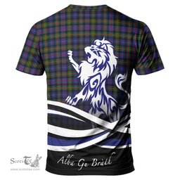 ScotsTee Shop Scottish Fleming Clan Crest Tartan T Shirt Alba Gu Brath Regal Lion Emblem