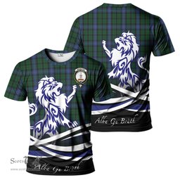 ScotsTee Shop Scottish MacIntyre Clan Crest Tartan T Shirt Alba Gu Brath Regal Lion Emblem