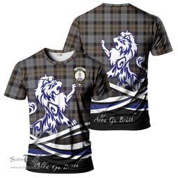 ScotsTee Shop Scottish MacKay Weathered Clan Crest Tartan T Shirt Alba Gu Brath Regal Lion Emblem