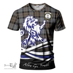 ScotsTee Shop Scottish MacKay Weathered Clan Crest Tartan T Shirt Alba Gu Brath Regal Lion Emblem