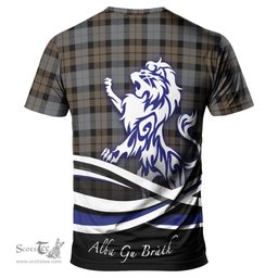 ScotsTee Shop Scottish MacKay Weathered Clan Crest Tartan T Shirt Alba Gu Brath Regal Lion Emblem