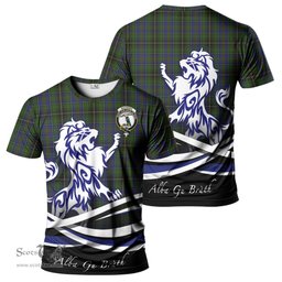ScotsTee Shop Scottish MacInnes Clan Crest Tartan T Shirt Alba Gu Brath Regal Lion Emblem