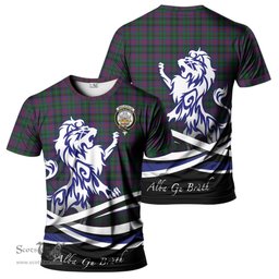 ScotsTee Shop Scottish MacLachlan Hunting Clan Crest Tartan T Shirt Alba Gu Brath Regal Lion Emblem