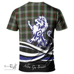 ScotsTee Shop Scottish Fraser Hunting Dress Clan Crest Tartan T Shirt Alba Gu Brath Regal Lion Emblem