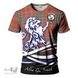 ScotsTee Shop Scottish MacDougall Ancient Clan Crest Tartan T Shirt Alba Gu Brath Regal Lion Emblem