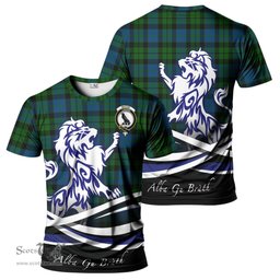 ScotsTee Shop Scottish MacKie Clan Crest Tartan T Shirt Alba Gu Brath Regal Lion Emblem