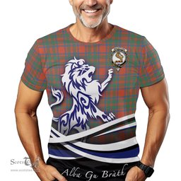 ScotsTee Shop Scottish MacIntosh Ancient Clan Crest Tartan T Shirt Alba Gu Brath Regal Lion Emblem