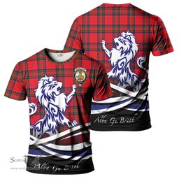 ScotsTee Shop Scottish MacGillivray Modern Clan Crest Tartan T Shirt Alba Gu Brath Regal Lion Emblem