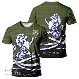 ScotsTee Shop Scottish MacKinnon Hunting Modern Clan Crest Tartan T Shirt Alba Gu Brath Regal Lion Emblem