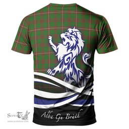 ScotsTee Shop Scottish MacKinnon Hunting Modern Clan Crest Tartan T Shirt Alba Gu Brath Regal Lion Emblem