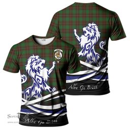 ScotsTee Shop Scottish MacFie Hunting Clan Crest Tartan T Shirt Alba Gu Brath Regal Lion Emblem
