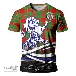 ScotsTee Shop Scottish MacGregor Modern Clan Crest Tartan T Shirt Alba Gu Brath Regal Lion Emblem