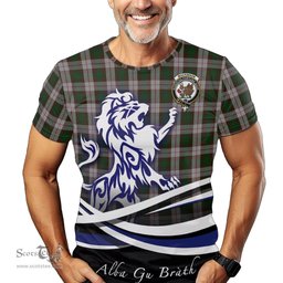 ScotsTee Shop Scottish MacKinnon Dress Clan Crest Tartan T Shirt Alba Gu Brath Regal Lion Emblem