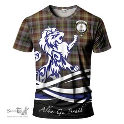 ScotsTee Shop Scottish MacKay of Strathnaver Clan Crest Tartan T Shirt Alba Gu Brath Regal Lion Emblem