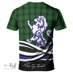 ScotsTee Shop Scottish MacArthur Highland Clan Crest Tartan T Shirt Alba Gu Brath Regal Lion Emblem