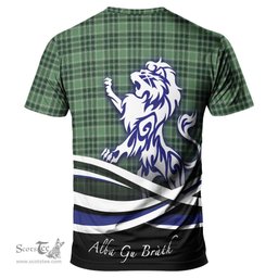 ScotsTee Shop Scottish MacDonald Lord of the Isles Hunting Clan Crest Tartan T Shirt Alba Gu Brath Regal Lion Emblem