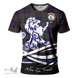 ScotsTee Shop Scottish MacDonald of Clan Ranald Clan Crest Tartan T Shirt Alba Gu Brath Regal Lion Emblem