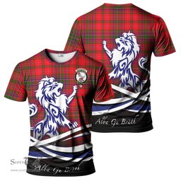 ScotsTee Shop Scottish MacDougall Modern Clan Crest Tartan T Shirt Alba Gu Brath Regal Lion Emblem