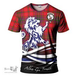 ScotsTee Shop Scottish MacDougall Modern Clan Crest Tartan T Shirt Alba Gu Brath Regal Lion Emblem