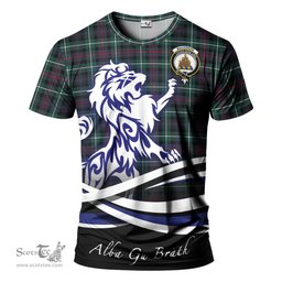 ScotsTee Shop Scottish MacKenzie Modern Clan Crest Tartan T Shirt Alba Gu Brath Regal Lion Emblem