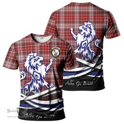 ScotsTee Shop Scottish MacDougall Dress Clan Crest Tartan T Shirt Alba Gu Brath Regal Lion Emblem