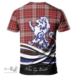 ScotsTee Shop Scottish MacDougall Dress Clan Crest Tartan T Shirt Alba Gu Brath Regal Lion Emblem