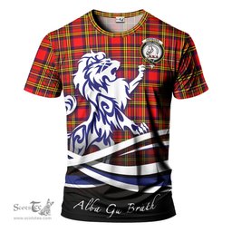 ScotsTee Shop Scottish Hepburn Modern Clan Crest Tartan T Shirt Alba Gu Brath Regal Lion Emblem