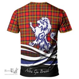 ScotsTee Shop Scottish Hepburn Modern Clan Crest Tartan T Shirt Alba Gu Brath Regal Lion Emblem