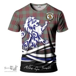 ScotsTee Shop Scottish MacGregor Hunting Ancient Clan Crest Tartan T Shirt Alba Gu Brath Regal Lion Emblem